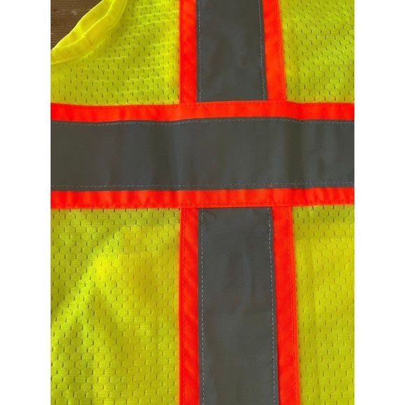 M, L, XL Kishigo Reflective Solid Front w/Mesh Back Control Safety Vests #1163 - Picture 3 of 5